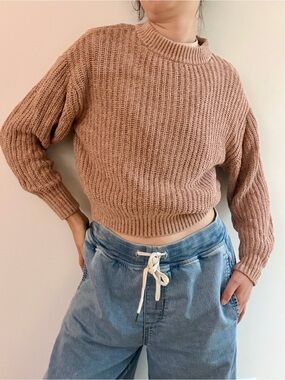Wilfred Aritzia Salette Chenille Sweater pink - XS